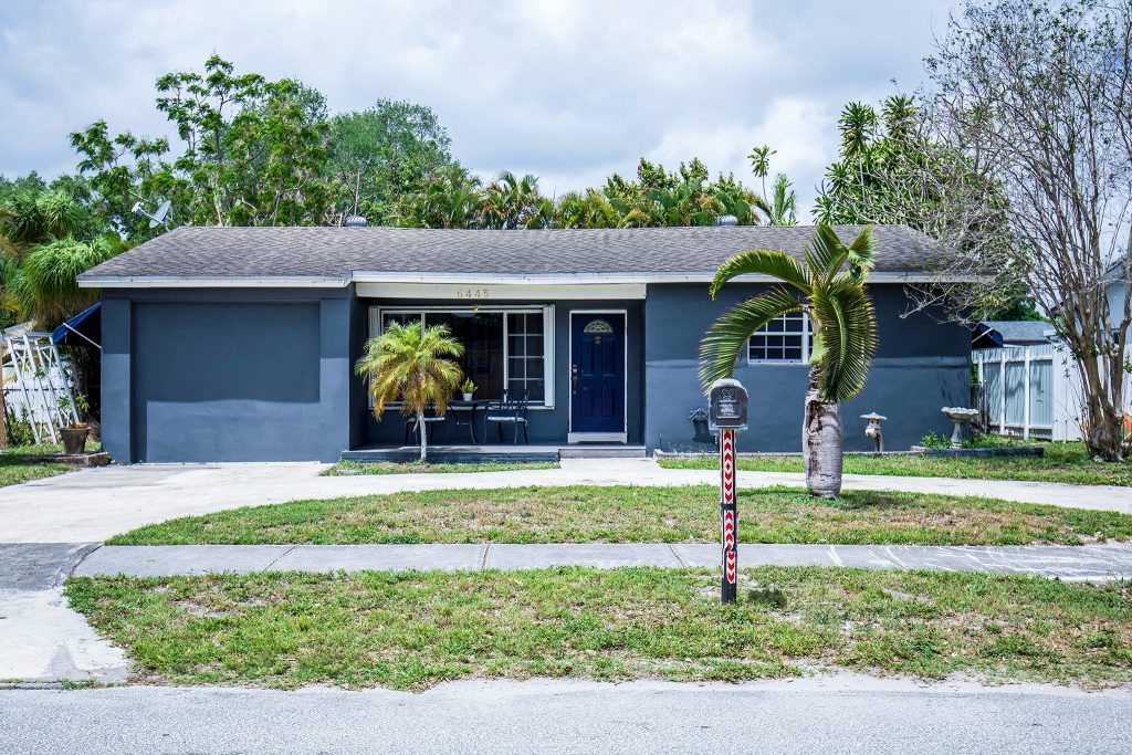 Front exterior of 6445 Funston St rental home in Hollywood FL
